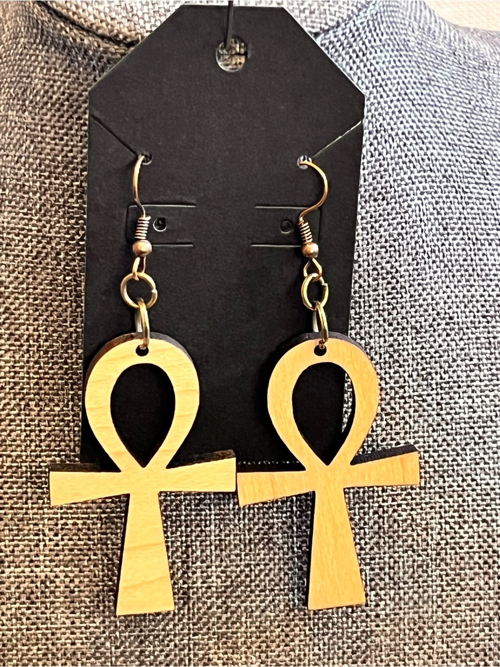 African Wooden Earrings